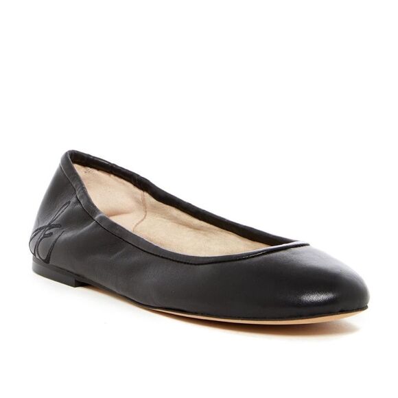 Sam Edelman Fritz Black Leather Ballet Flats Sz 6 - Picture 1 of 7